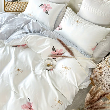 3Piece Pastoral Floral Duvet Cover Set